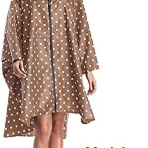 Brown Polka Dot Women's Coat